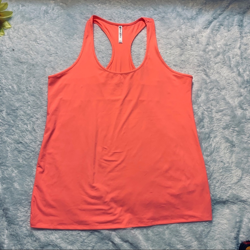 Fabletics orange racerback top size 2 XL